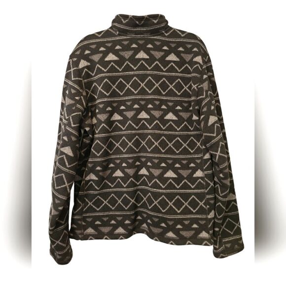 THE NORTH FACE Novelty Gordon Lyons Quarter Zip Black/Gray Geometric Print | L - Picture 3 of 10